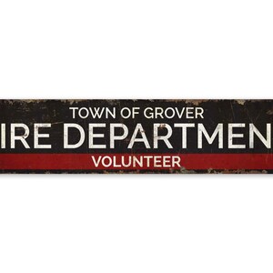 Fire Department Volunteer - Fire Volunteer Sign - Fire Volunteer Decor - Vintage Style Sign - Premium Quality Rustic Metal Sign