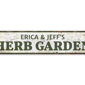 Panneau de jardin d'herbes aromatiques - jardin d'herbes aromatiques - décoration de jardin - panneau de jardin personnalisé - panneau de Style vintage - panneau en métal rustique de qualité supérieure
