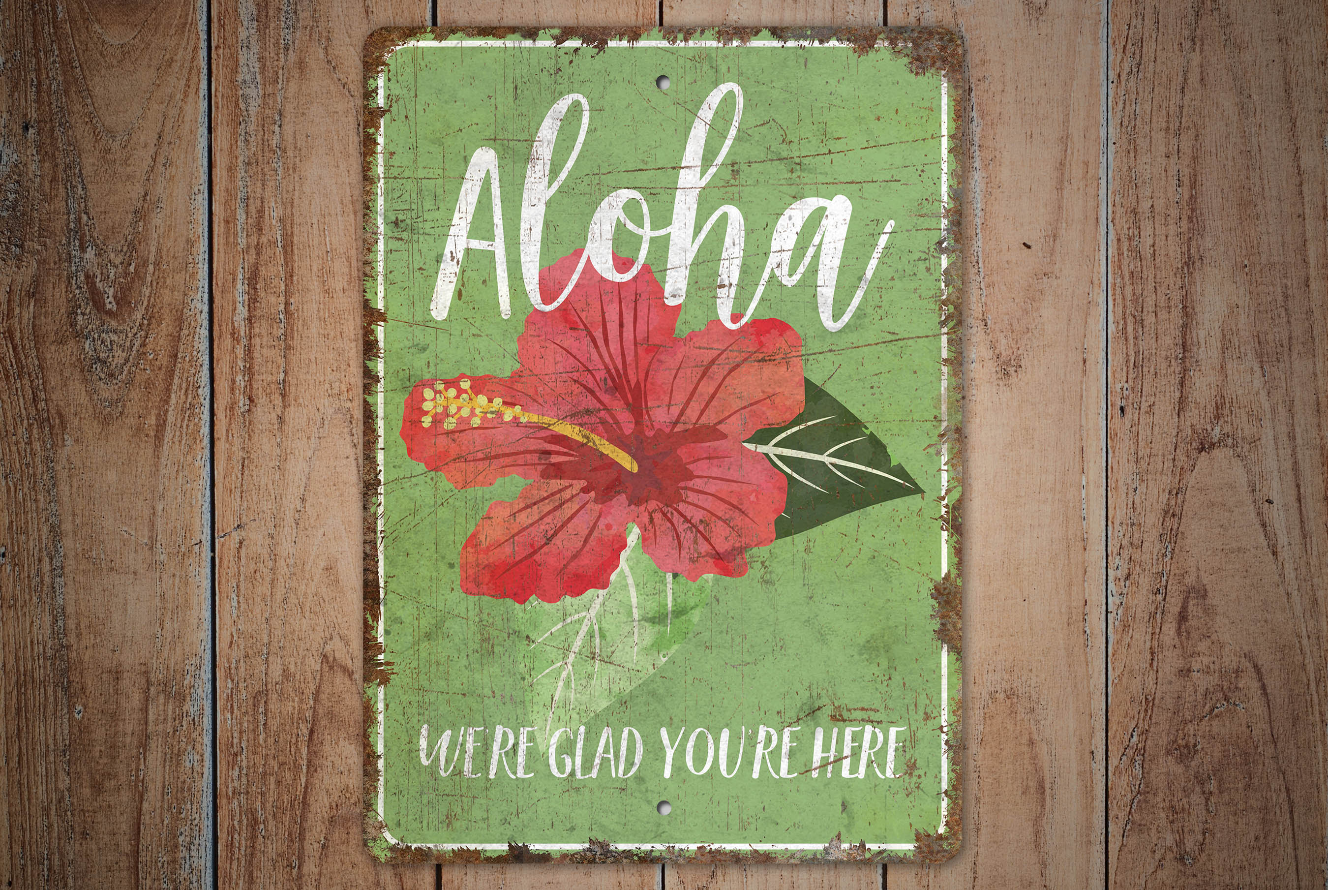 Pataloha Sign Aloha Sign - Vintage Style Sign - Aloha Decor - Floral Aloha Decor ...