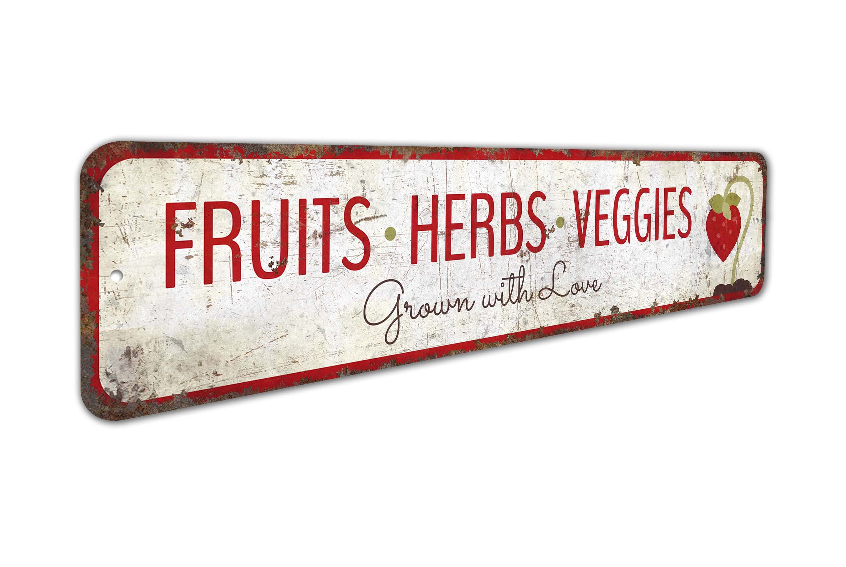 Fruits Herbs Veggies Sign - Garden Decor - Garden Sign - Home Garden ...