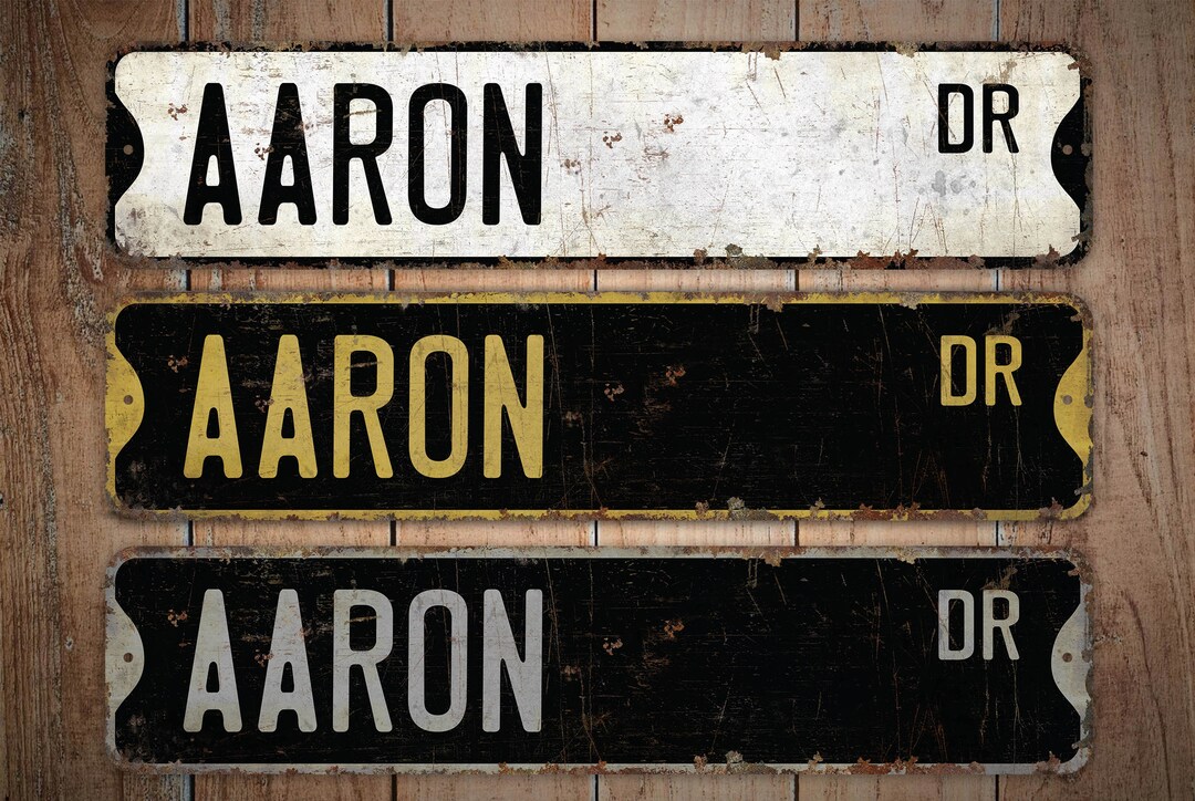 Aaron Name Sign - Custom Name Sign - Family Name Sign - Kids Room Door ...