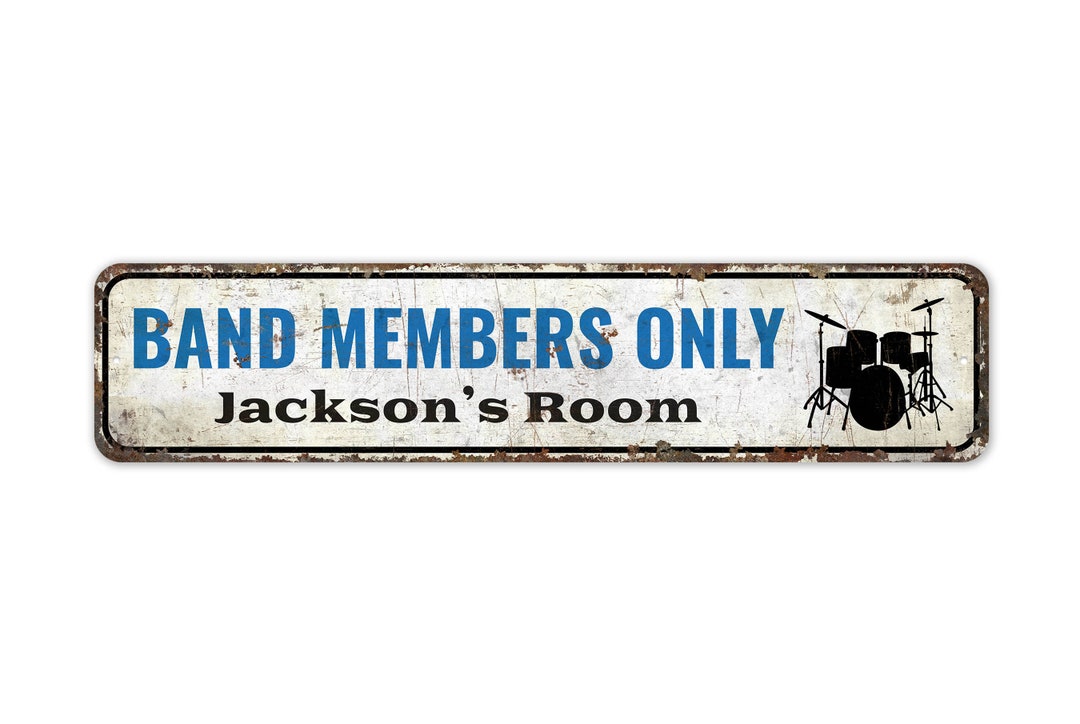 Band Members Only - Kids Room Sign - Kids Room Decor - Kids Room Sign ...
