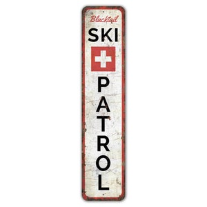 Ski Patrol Sign - Custom Ski Patrol Sign - Ski Patrol Decor - Vintage Style Sign - Custom Beach Decor - Premium Quality Rustic Metal Sign