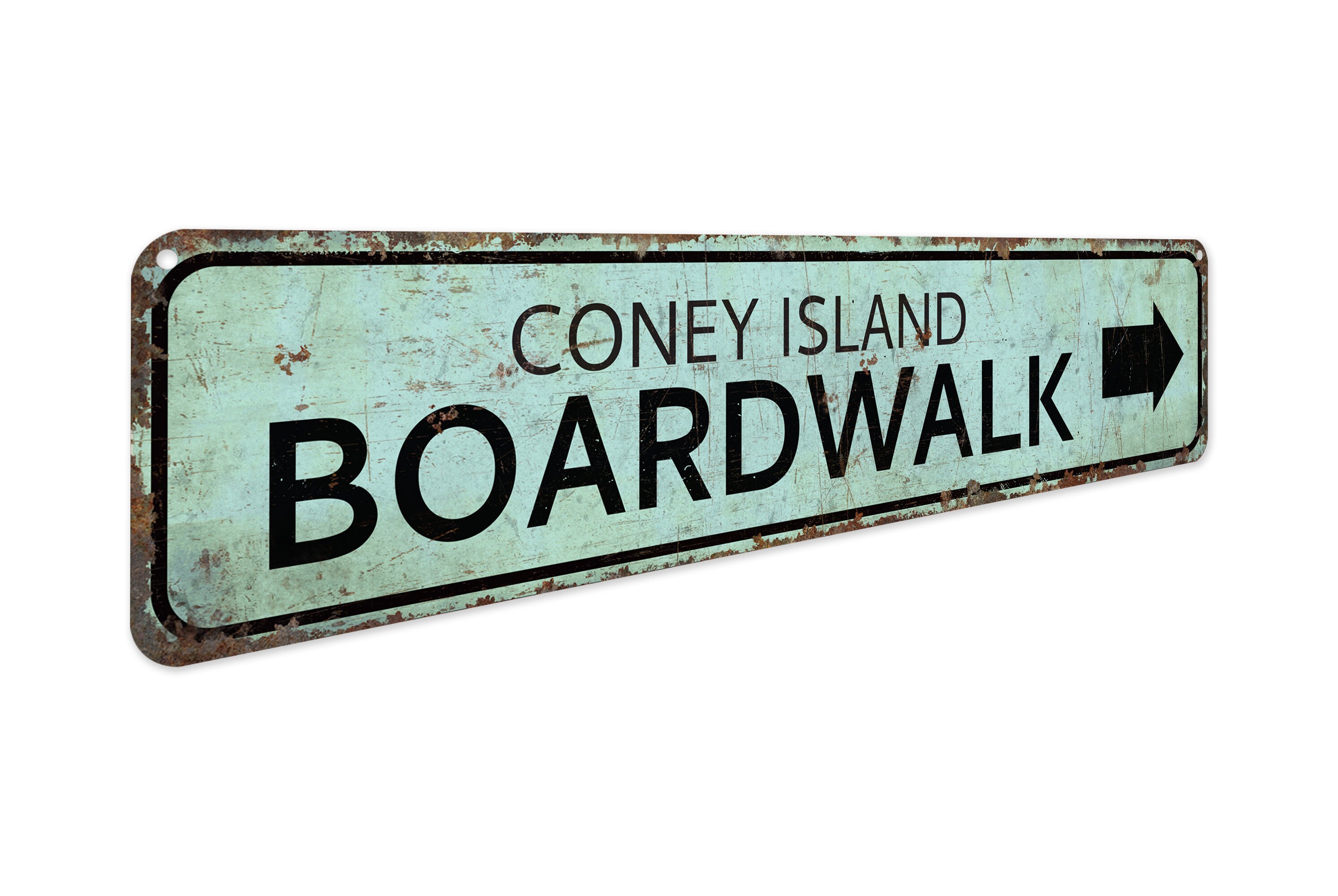 Coney Island Beach - Boardwalk Sign - Boardwalk Arrow Sign - Beach ...