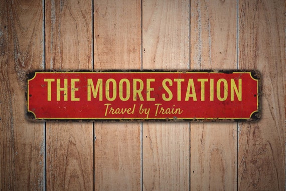 Travel by Train Sign Custom Train Station Train Station | Etsy