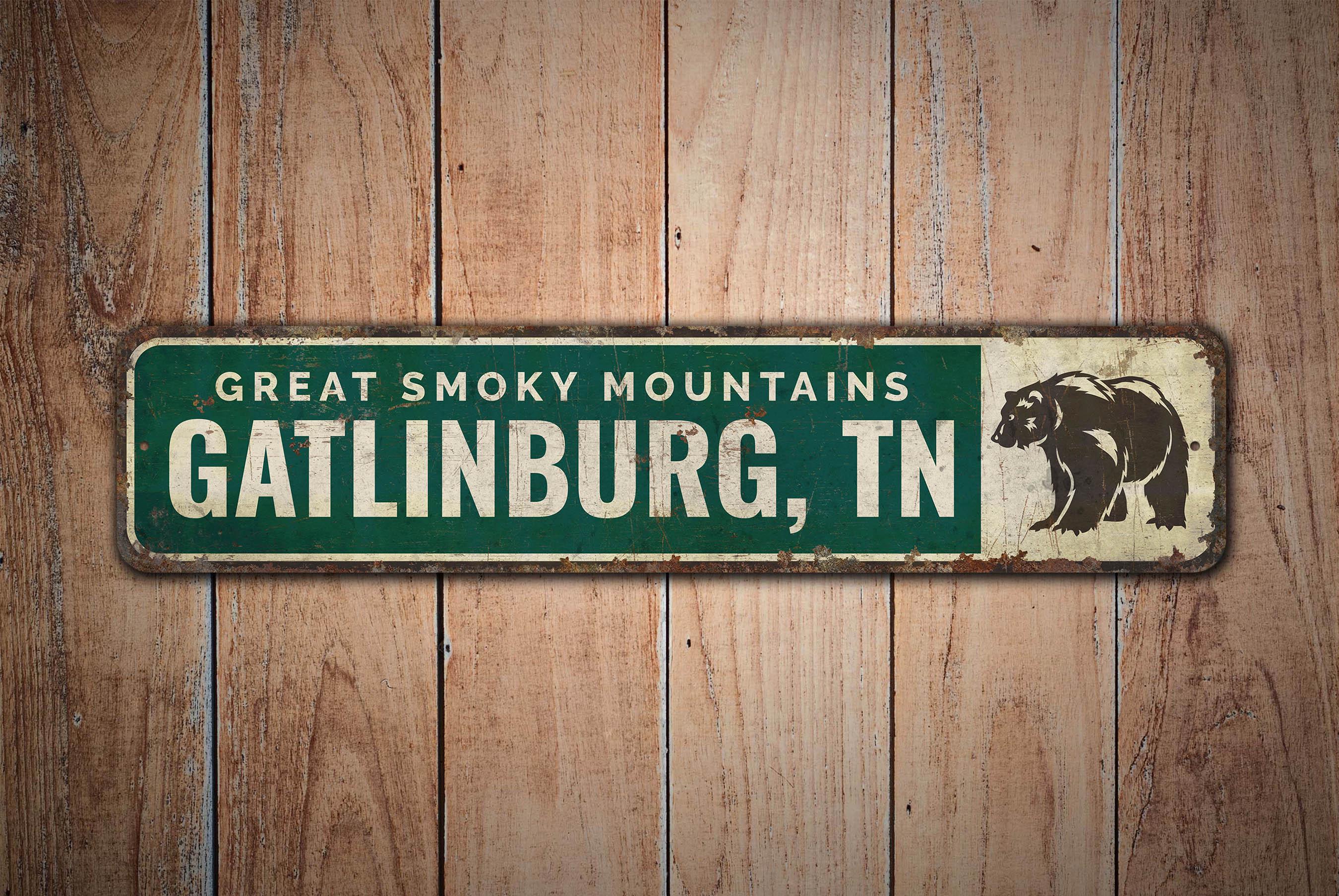 Rustic Tennessee. Sign Great Smoky Mountains Gatlinburg Tennessee - Park Decor - Park Sign ...