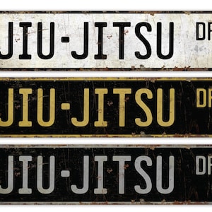 Jiu Jitsu - Jiu Jitsu Sign - Jiu Jitsu Game Sign - Jiu Jitsu Decor - Custom Jiu Jitsu - Sports Sign - Premium Quality Rustic Metal Sign