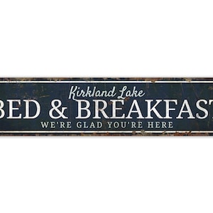 Bed And Breakfast - Bord Bed & Breakfast - Decor meer - Bord in vintage stijl - Aangepast tekstbord - Rustiek metalen bord van premium kwaliteit