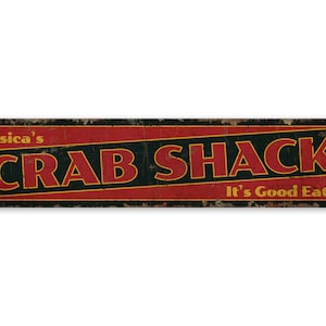 Crab Shack Sign - Crab Shack Decor - Vintage Style Sign - Custom Crab Shack - Crab Shack - Premium Quality Rustic Metal Sign