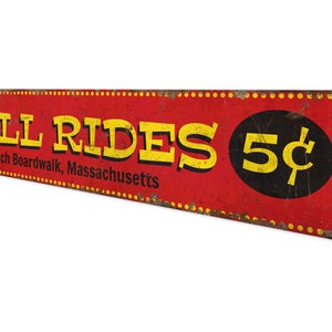 All Rides - All Rides Sign - All Rides 5 Cent - Carnival Rides Sign ...