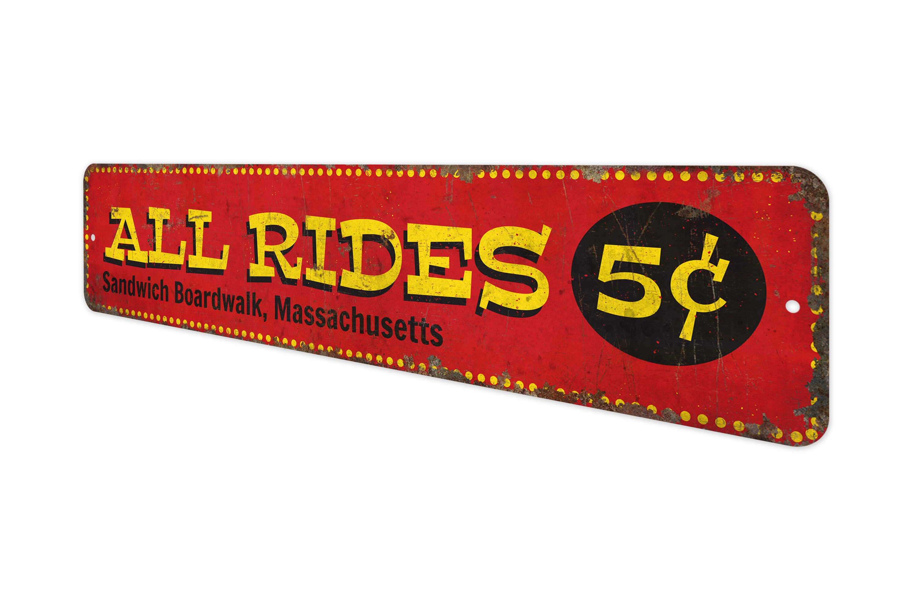 All Rides - All Rides Sign - All Rides 5 Cent - Carnival Rides Sign ...