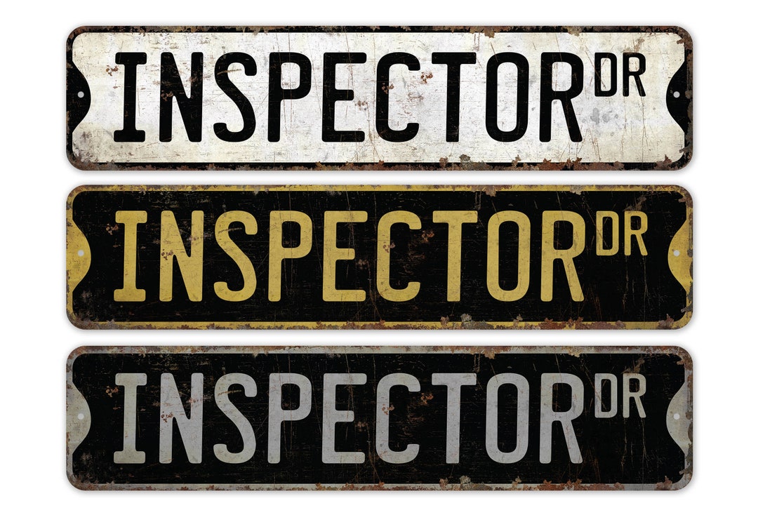 Inspector - Inspector Sign - Inspector Decor - Vintage Style Sign ...
