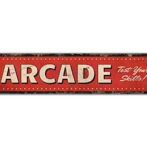Arcade Sign - Arcade Game - Arcade Game Decor - Arcade Game Sign - Arcade Game Room - Vintage Style Sign - Premium Quality Rustic Metal Sign