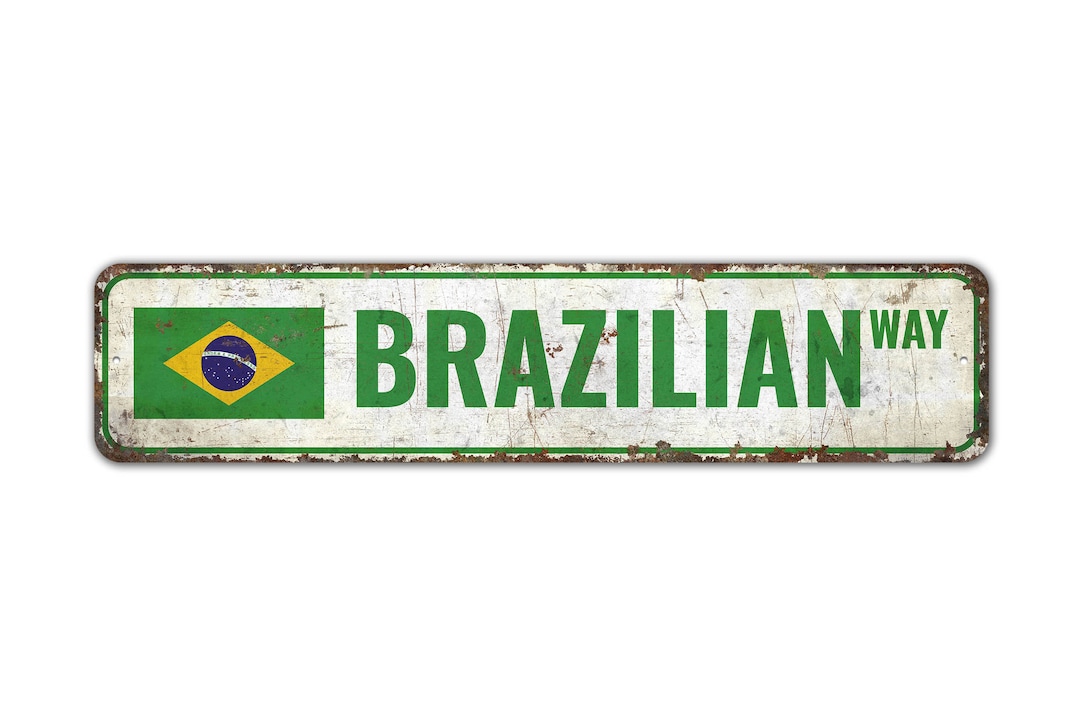 Brazilian Street Sign - Brazilian Street Decor - Brazilian Flag ...