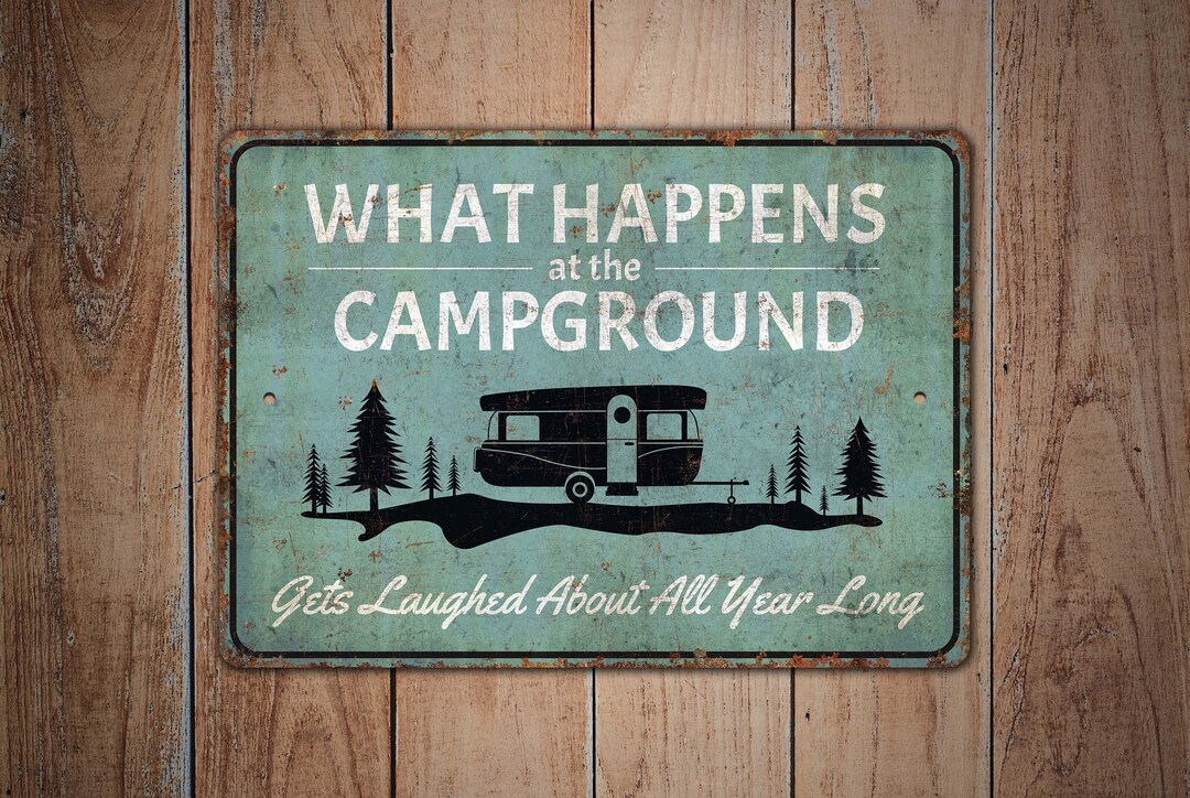 Camping Ground Sign - Camping Decor - Camping Lover Gift - Camp Sign ...