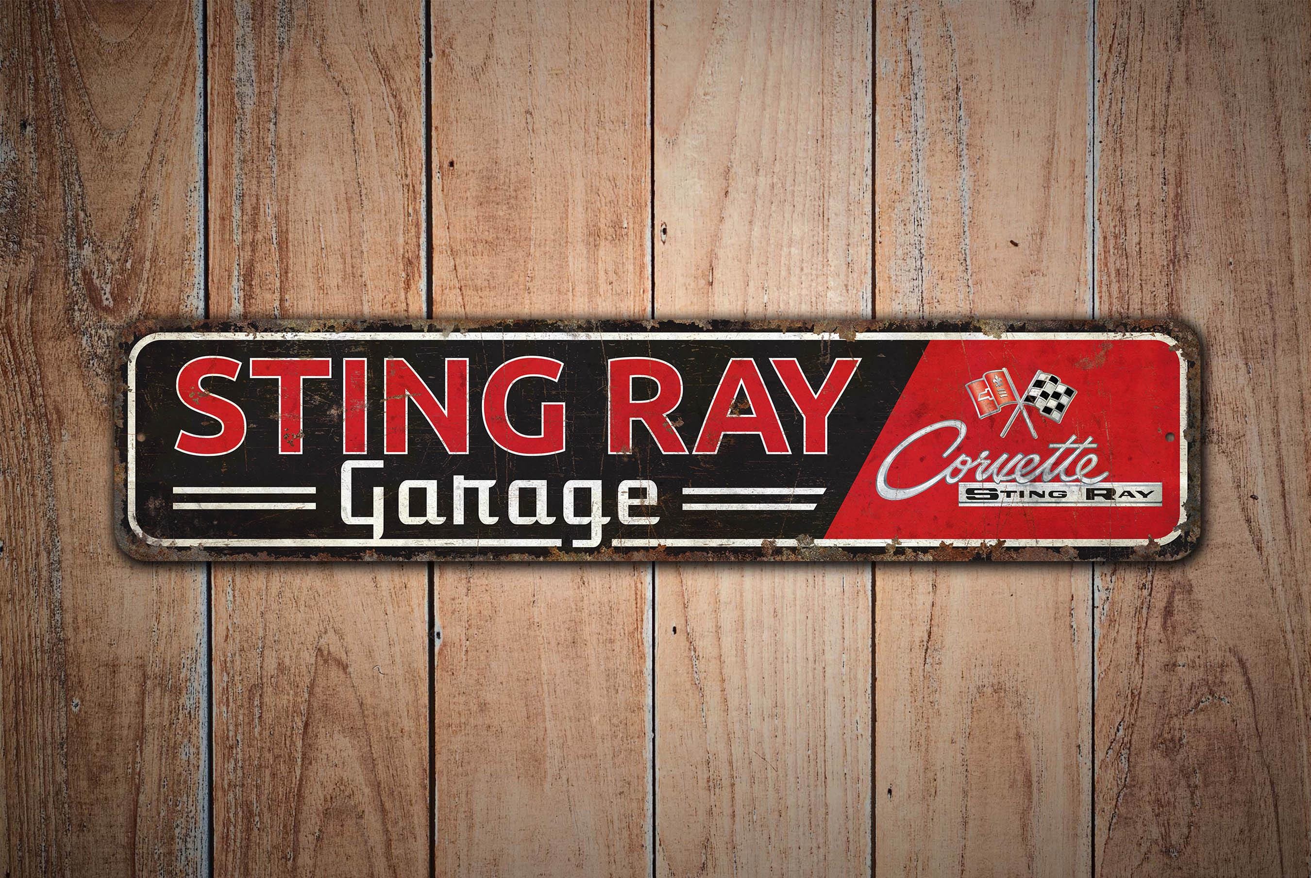 Sting Ray Garage Sign - Corvette Sting Ray - Corvette Garage - Corvette ...