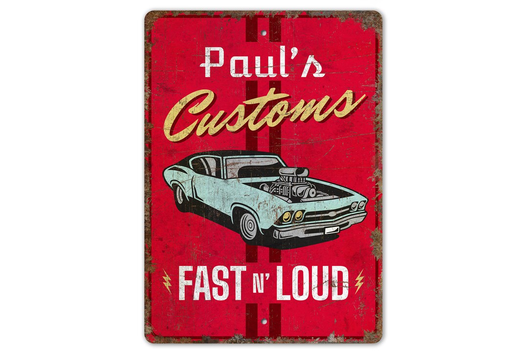 Custom Car Sign - Custom Car Garage Sign - Custom Car Decor - Car ...