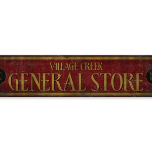 Custom General Store - General Store Sign - Vintage Style Sign - Custom Groceries sign - Premium Quality Rustic Metal Sign