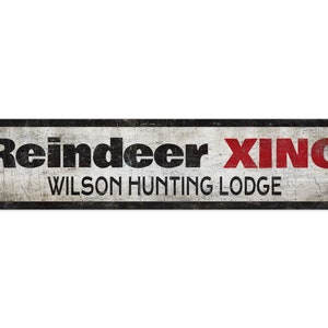Reindeer XING -Reindeer Sign - Christmas Sign - Reindeer Decor - Christmas Decor - Antler Sign - Xing Sign Metal - Winter Decor