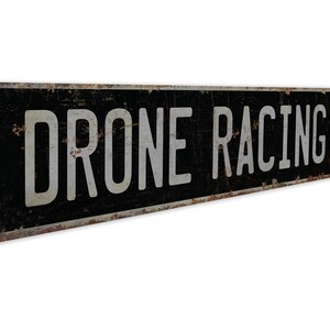 Drone Racing - Drone Racing Sign - Drone Racing Decor - Boxing Decor - Sports Sign - Premium Quality Rustic Metal Sign image 7