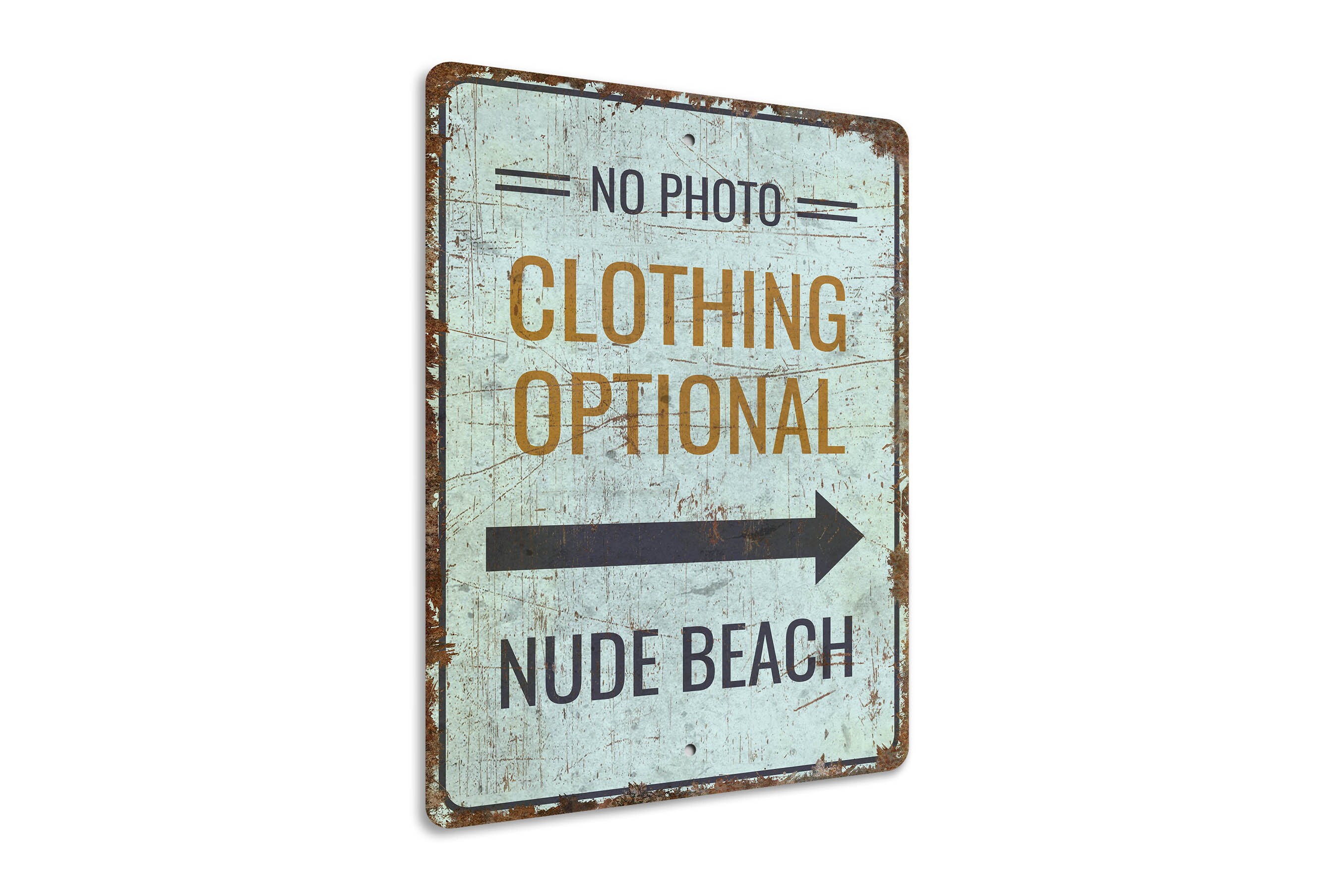 Nude Beach Sign - Clothing Optional - Nude Beach Decor - No Camera Sign ...