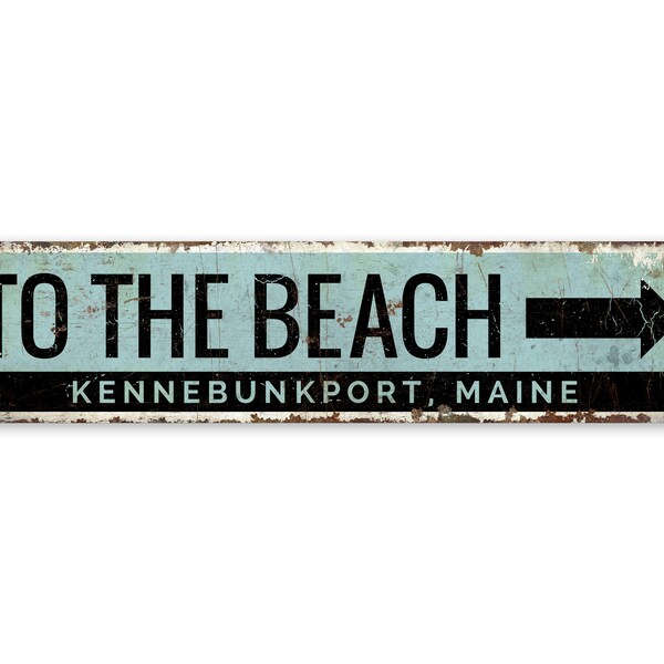 To The Beach Arrow - Vintage Style Sign - Beach Arrow Sign - Beach Arrow - Beach Direction Sign - Premium Quality Rustic Metal Sign