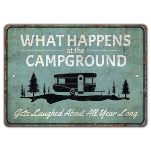 Camping Sign - Camping Decor - Camping Lover Gift - Outdoor Sign - Vintage Style Sign - Premium Quality Rustic Metal Sign