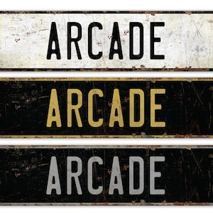 Arcade - Arcade Sign - Arcade Decor - Custom Arcade - Arcade Party Sign - Vintage Style Sign - Premium Quality Rustic Metal Sign