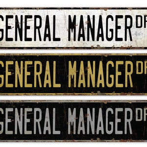 General Manager Lettering General Manager Sign - Etsy