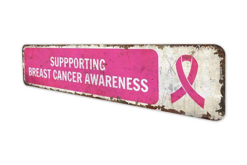 Rustic Cancer Ribbon Images Breast Cancer Awareness - Pink Ribbon Sign - Cancer Fighter Sign ...