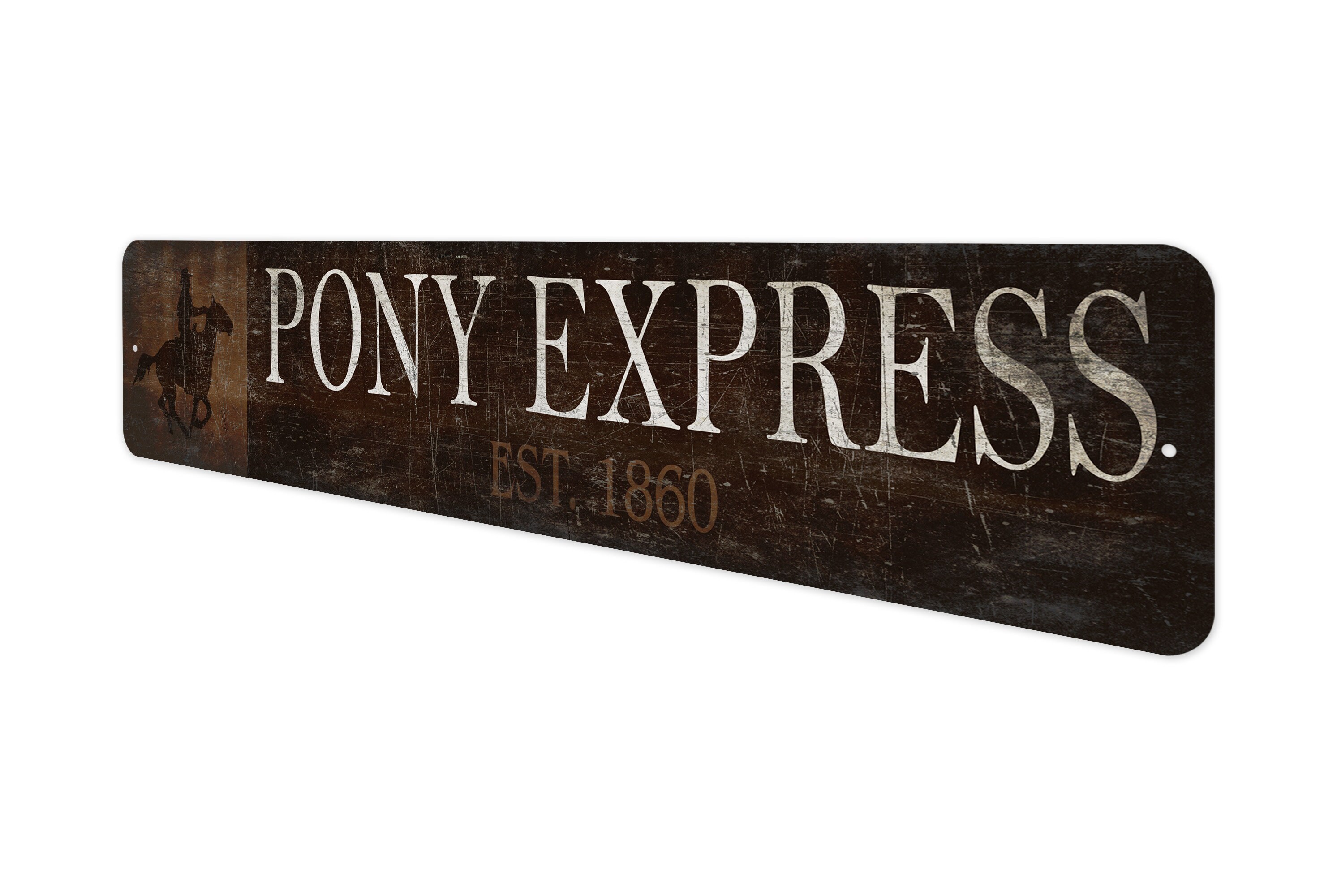 Pony Express Sign - Pony Express EST Sign - Vintage Style Sign - Pony ...