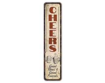 Prost Schild - Bier Bar Schild - Bier Liebhaber Geschenk - Pub Schild - Bier Bar Dekor - Vintage Stil Schild - Premium Qualität rustikales Metallschild