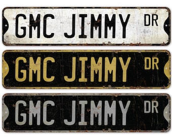 GMC Jimmy - GMC Jimmy Decor - GMC Jimmy Sign - Vintage Car Decor - Premium Quality Rustic Metal Sign