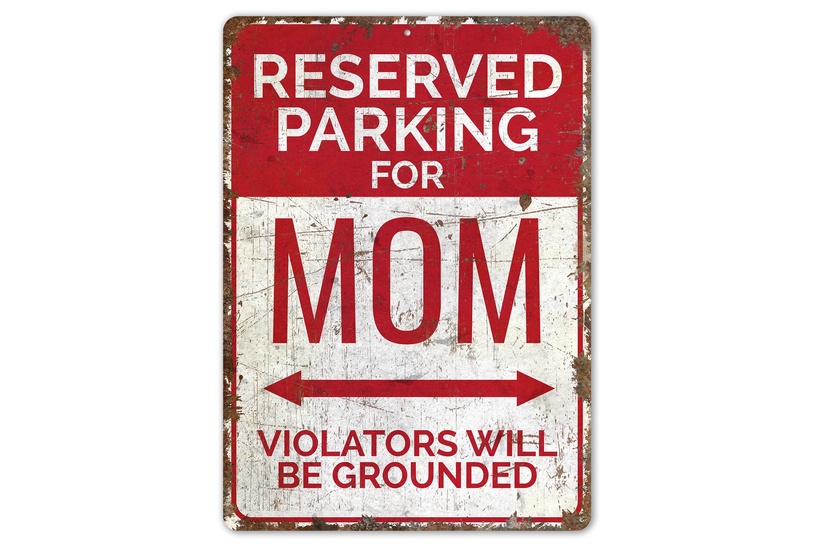 Cartello parcheggio mamma - Parcheggio mamma - Solo parcheggio mamma - Decorazioni parcheggio mamma - Cartello stile vintage - Cartello in metallo rustico di qualità premium