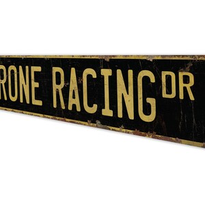 Drone Racing - Drone Racing Sign - Drone Racing Decor - Boxing Decor - Sports Sign - Premium Quality Rustic Metal Sign image 6