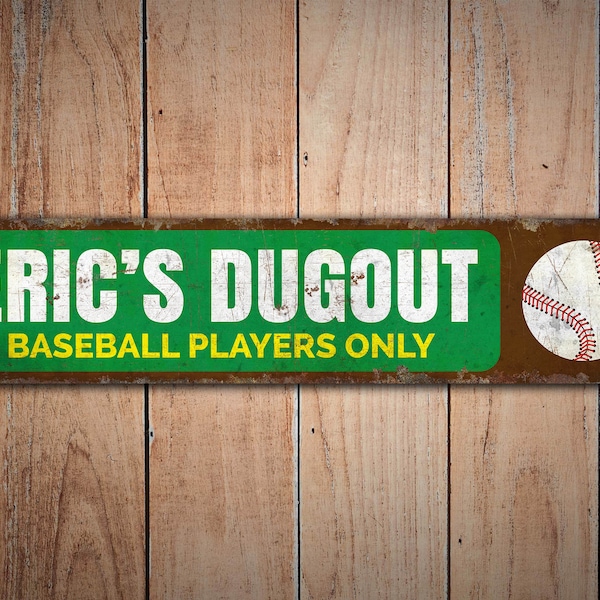 Baseball Dugout Sign Etsy