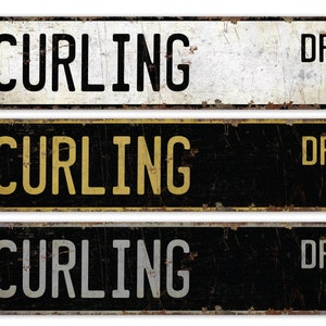 Curling - Curling Sign - Curling Game Sign - Custom Curling - Curling Decor - Sports Sign - Premium Quality Rustic Metal Sign