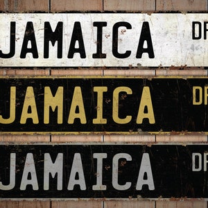 Jamaica - Jamaica Sign - Jamaica Decor - Vintage Style Sign - Custom Street Sign - Premium Quality Rustic Metal Sign