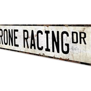Drone Racing - Drone Racing Sign - Drone Racing Decor - Boxing Decor - Sports Sign - Premium Quality Rustic Metal Sign image 4