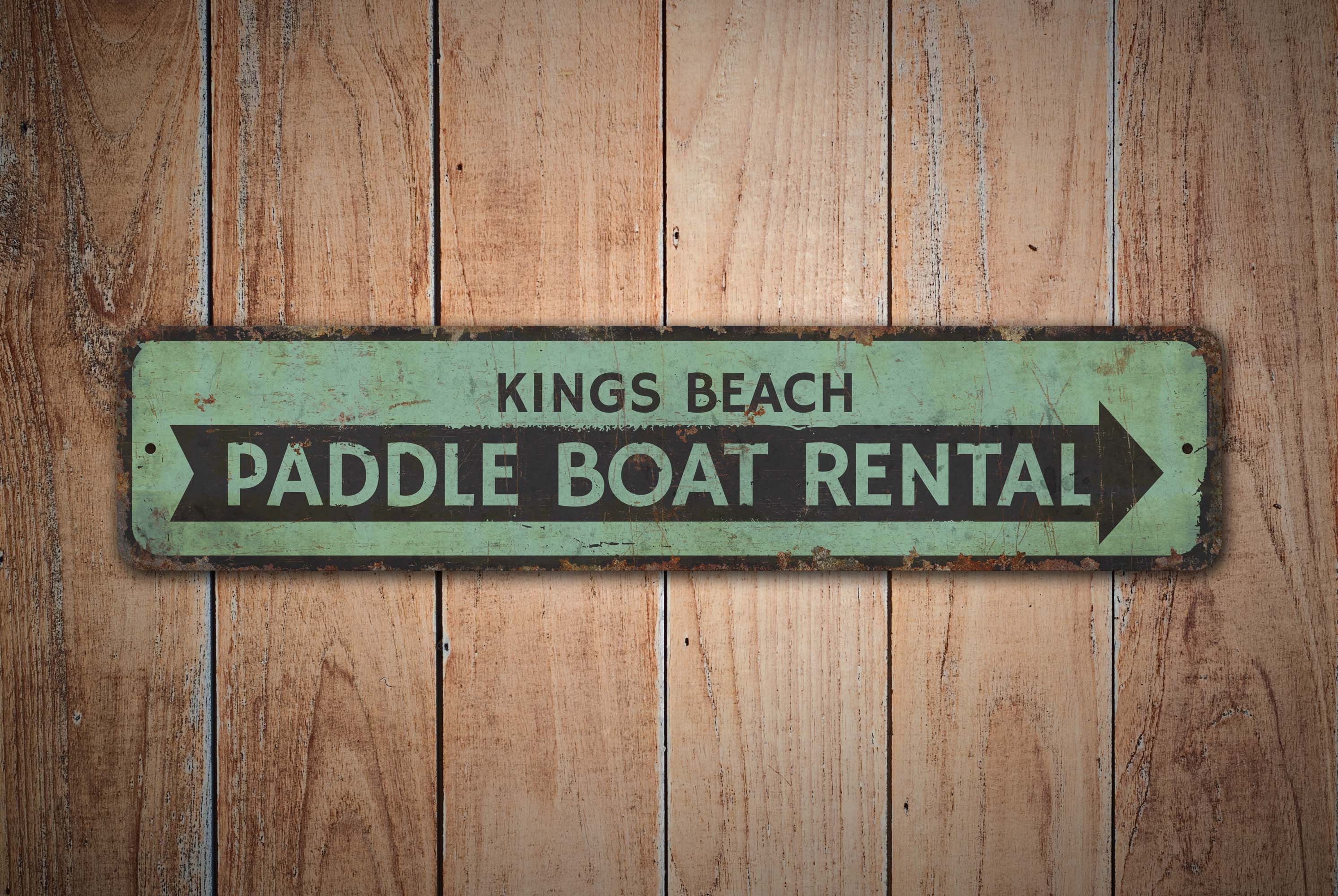 Paddle Boat Rental - Custom Arrow Sign - Boat Rental Decor - Boat ...