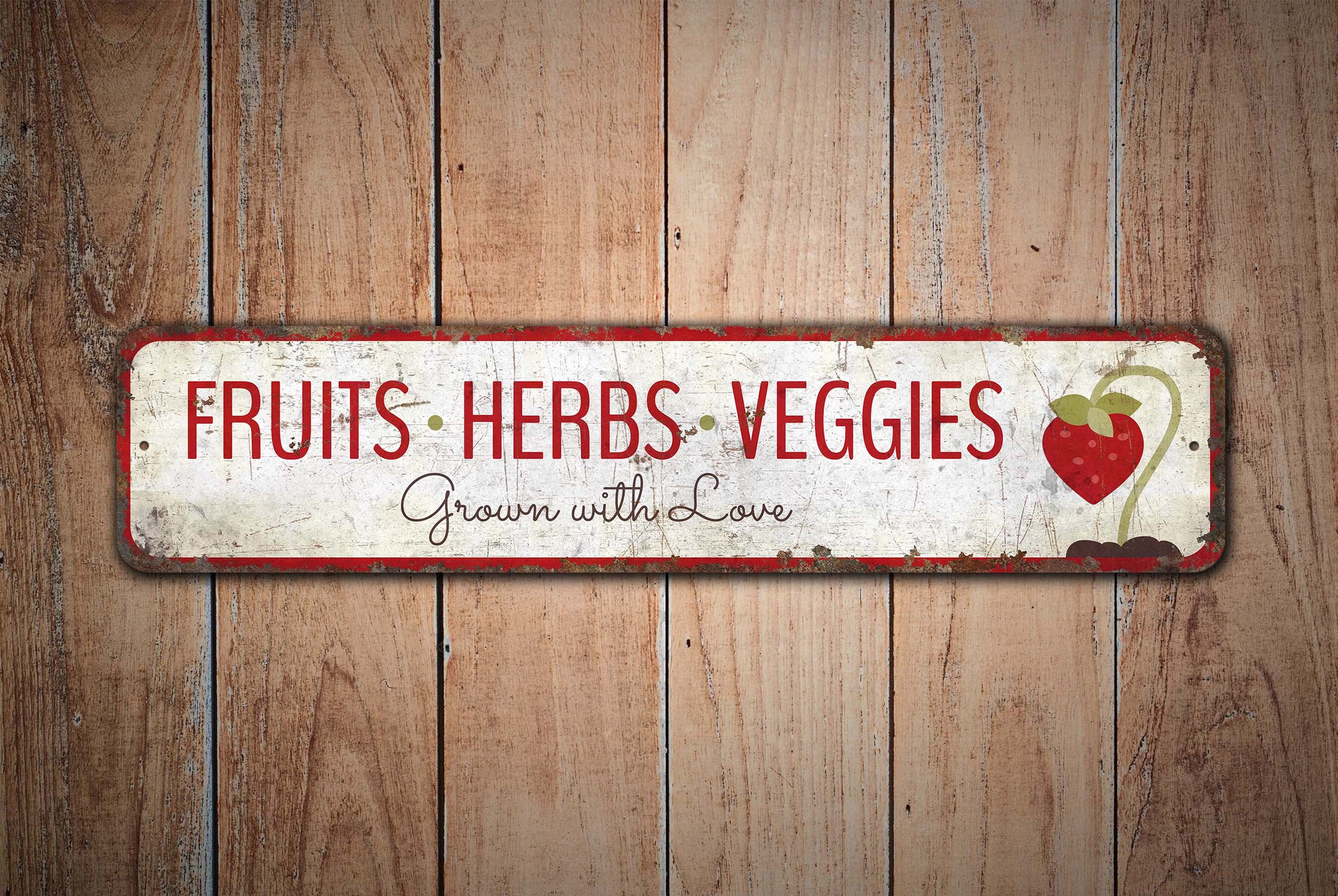 Fruits Herbs Veggies Sign - Garden Decor - Garden Sign - Home Garden ...