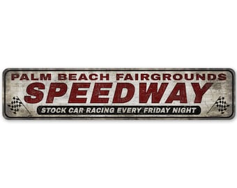 Speed Way Sign - Custom Speedway Sign - Speedway Decor - Personalized Sign - Vintage Style Sign - Premium Quality Rustic Metal Sign