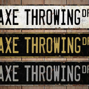 Axe Throwing - Axe Throwing Sign - Axe Throwing Decor - Custom Axe Throwing - Sports  Sign - Premium Quality Rustic Metal Sign