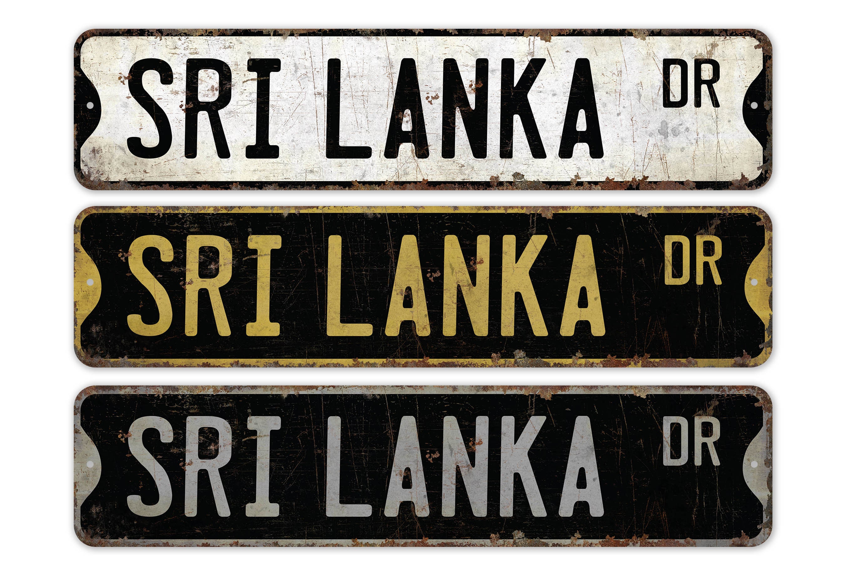 Sri Lanka Sri Lanka Sign Sri Lanka Decor Vintage Style Etsy