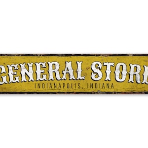 General Store Sign - General Store Decor - Vintage Style Sign - Groceries sign - Premium Quality Rustic Metal Sign