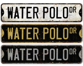 Water Polo Sign - Polo Sign - Water Game Sign - Custom Water Polo - Water Polo Decor - Premium Quality Rustic Metal Sign