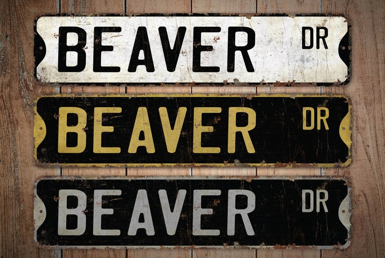 Beaver - Beaver Sign - Beaver Decor - Beaver Lover - Vintage Style Sign ...