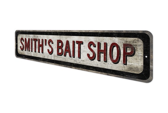 Bait Shop Sign Customized Bait Shop Sign Vintage Style Sign Custom