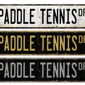 Paddle Tennis - Paddle Tennis Sign - Paddle Tennis Game - Paddle Tennis Decor - Sports Sign - Premium Quality Rustic Metal Sign