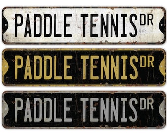 Paddle Tennis - Paddle Tennis Sign - Paddle Tennis Game - Paddle Tennis Decor - Sports Sign - Premium Quality Rustic Metal Sign